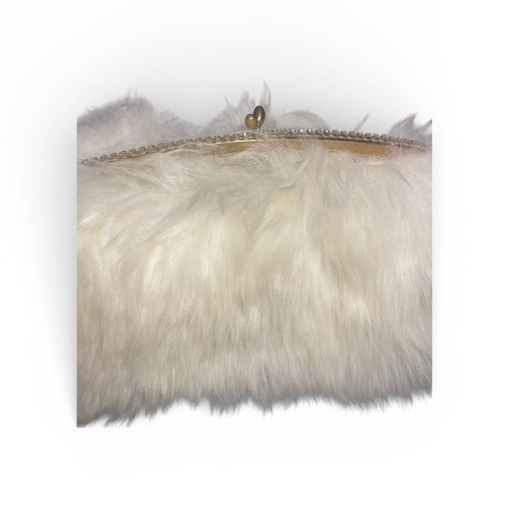 Fur clutch vintage bag super cute - Picture 4 of 6